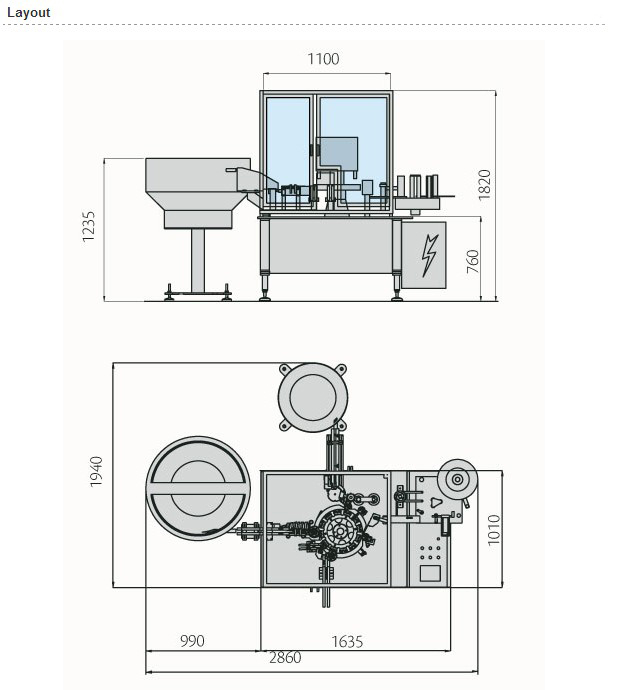 high speed syringe filling closer pharmaceutical equipment 充填閉鎖機のレイアウト.jpg