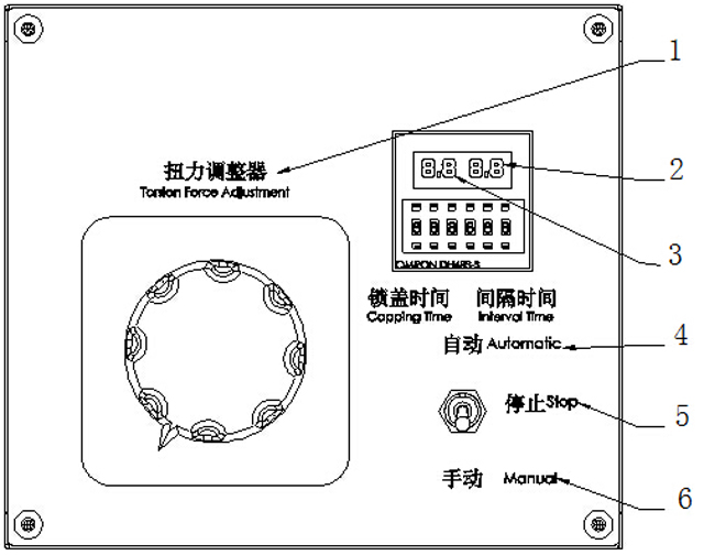 control panel for desktop screw capping machinery スクリューキャッピング機械の操作パネル機能.jpg